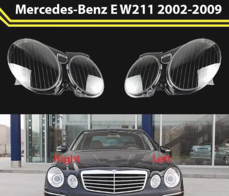 Стекло фары Mercedes E W211 2002-2009